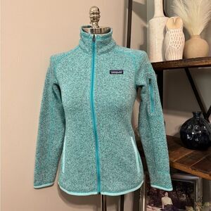 Patagonia Jacket Womens XS Green Better Sweater Full Zip Fleece Logo 25542